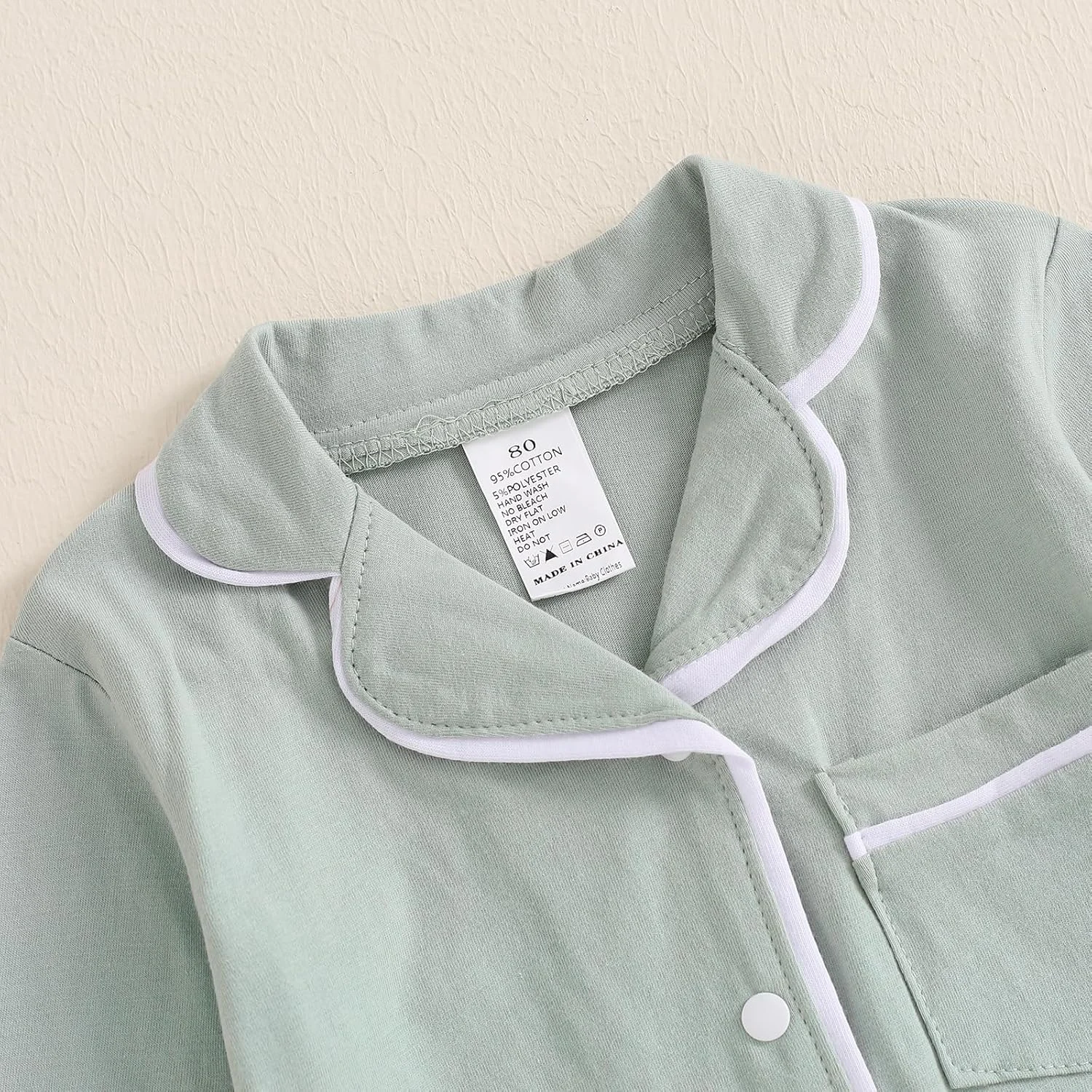 ست پیژامه دکمه دار نوزادی Balaflyie، شامل پیراهن و شلوار، لباس خواب آستین بلند مناسب تعطیلات کودکان ست پیژامه دکمه دار نوزادی Balaflyie، شامل پیراهن و شلوار، لباس خواب آستین بلند مناسب تعطیلات کودکان