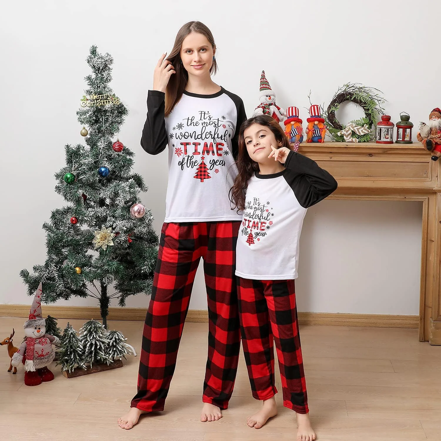 ست لباس خواب کریسمس خانوادگی، لباس خواب تعطیلات برای زنان/مردان/بچه ها/زوج ها، لباس راحتی طرح دار زیبا