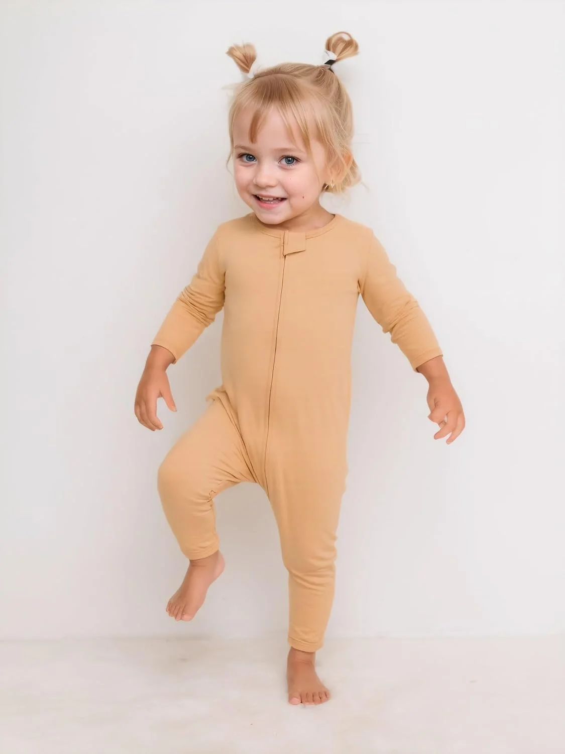 لباس خواب بدون جوراب نوزادی Aablexema، ریون، 3 تکه، رامپر زیپ دار نوزاد униsex با سرآستین دستکش دار، لباس خواب و بازی