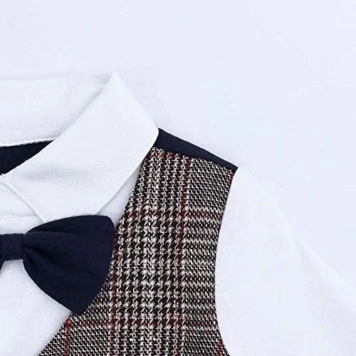 لباس سرهمی تاکسیدو نوزاد پسرانه Hooyi، ست لباس رسمی جنتلمن، طرح چهارخانه، جلیقه، سرهمی، پیراهن، پاپیون، لباس عروسی نوزاد پسرانه، A3، 3-6 ماه لباس سرهمی تاکسیدو نوزاد پسرانه Hooyi، ست لباس رسمی جنتلمن، طرح چهارخانه، جلیقه، سرهمی، پیراهن، پاپیون، لباس عروسی نوزاد پسرانه، A3، 3-6 ماه