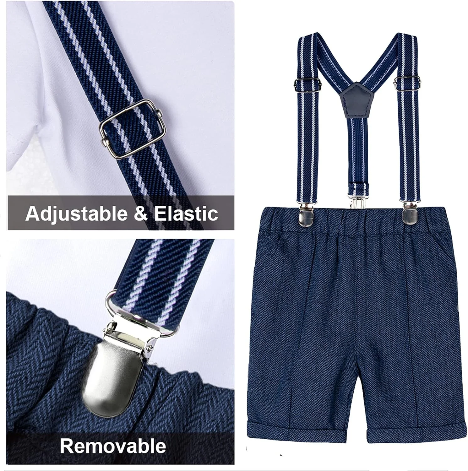 ست لباس پسرانه A&J DESIGN، شامل پیراهن، شورت، جلیقه و کلاه (18 ماهه تا 3 سال) ست لباس پسرانه A&J DESIGN، شامل پیراهن، شورت، جلیقه و کلاه (18 ماهه تا 3 سال)