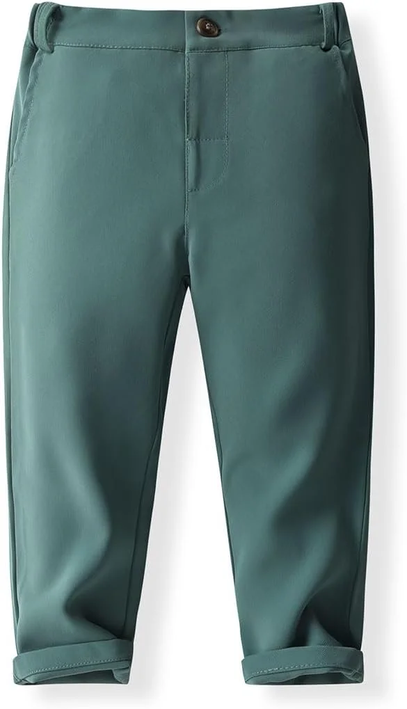 ست لباس جنتلمن 4 تکه پسرانه Abolai شامل پیراهن سفید، پاپیون، جلیقه یقه دار و شلوار ست لباس جنتلمن 4 تکه پسرانه Abolai شامل پیراهن سفید، پاپیون، جلیقه یقه دار و شلوار