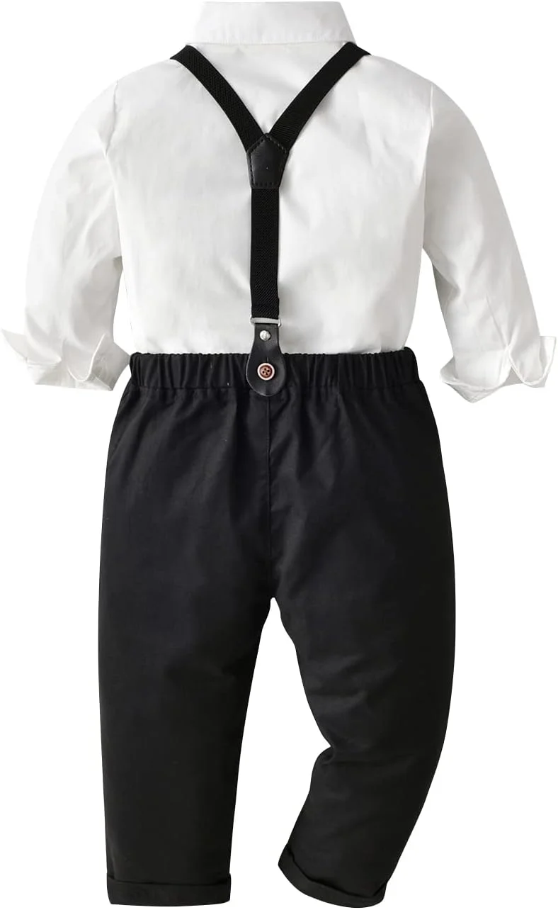 ALINTU ست لباس پسرانه شامل پیراهن دکمه دار و شلوار، مناسب برای کودکان 12 ماهه تا 8 ساله ALINTU ست لباس پسرانه شامل پیراهن دکمه دار و شلوار، مناسب برای کودکان 12 ماهه تا 8 ساله