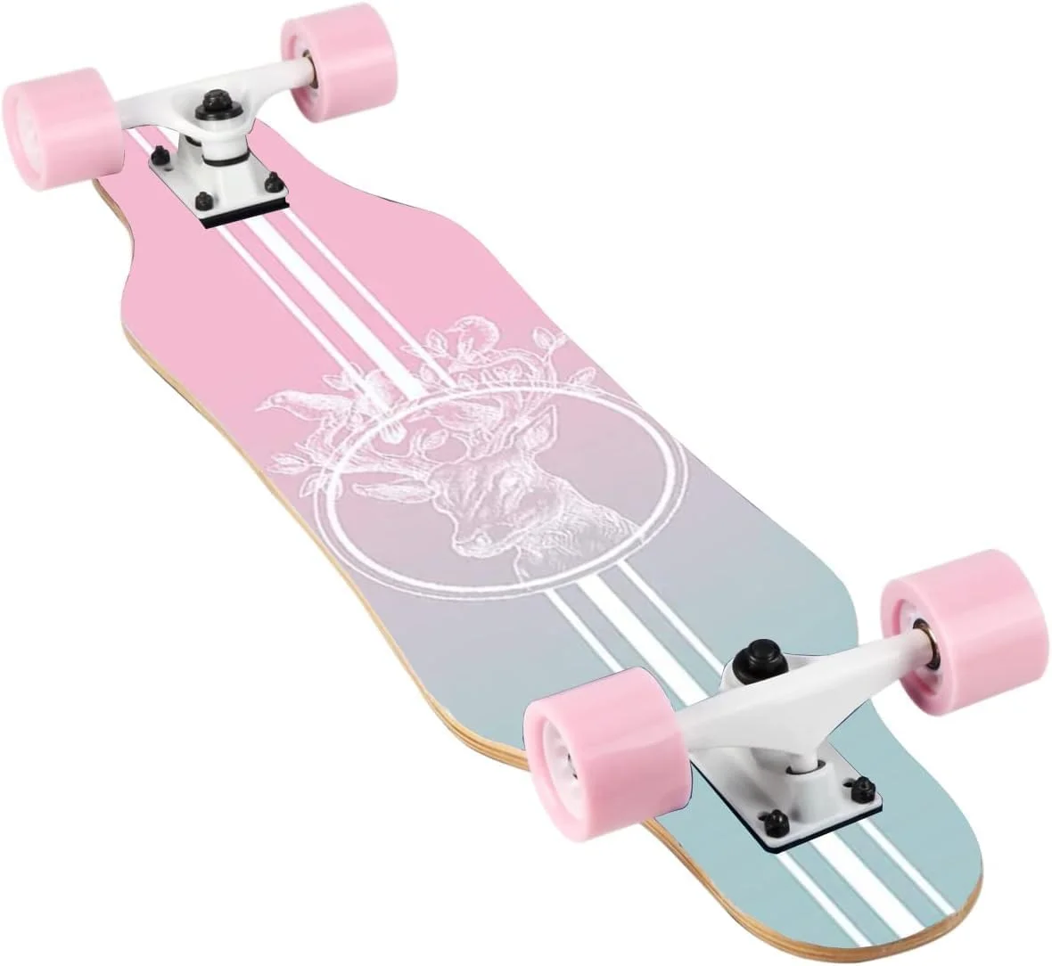 31 Inch Small Longboard Carving Cruising Skateboard for Kids Teens Adults 31 Inch Small Longboard Carving Cruising Skateboard for Kids Teens Adults