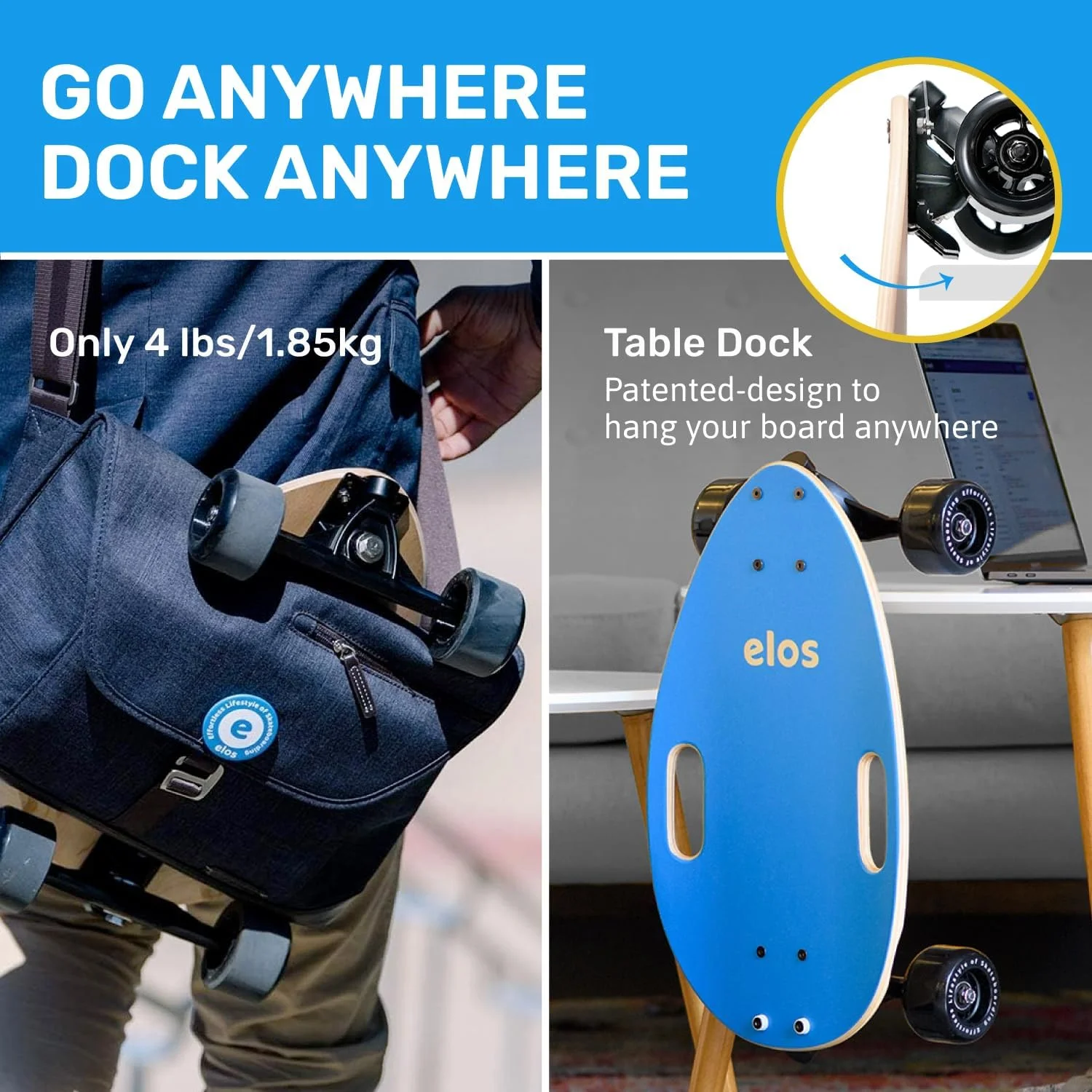 اسکیت برد کامل سبک وزن Elos - مینی لانگ بورد کروزر اسکیت برد کامل سبک وزن Elos - مینی لانگ بورد کروزر