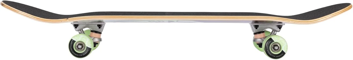 تخته اسکیت بورد Element Popsicle - 31" x 7.75"، اسکیت بورد لانگ بورد بچه گانه، تخته چوبی 7 لایه، تراک های آلومینیومی 5 اینچی، چرخ های اورتان نرم 51 میلی متری 95A، بلبرینگ های سرعت ABEC 5، ایده آل برای جوانان و تمام سطوح مهارت