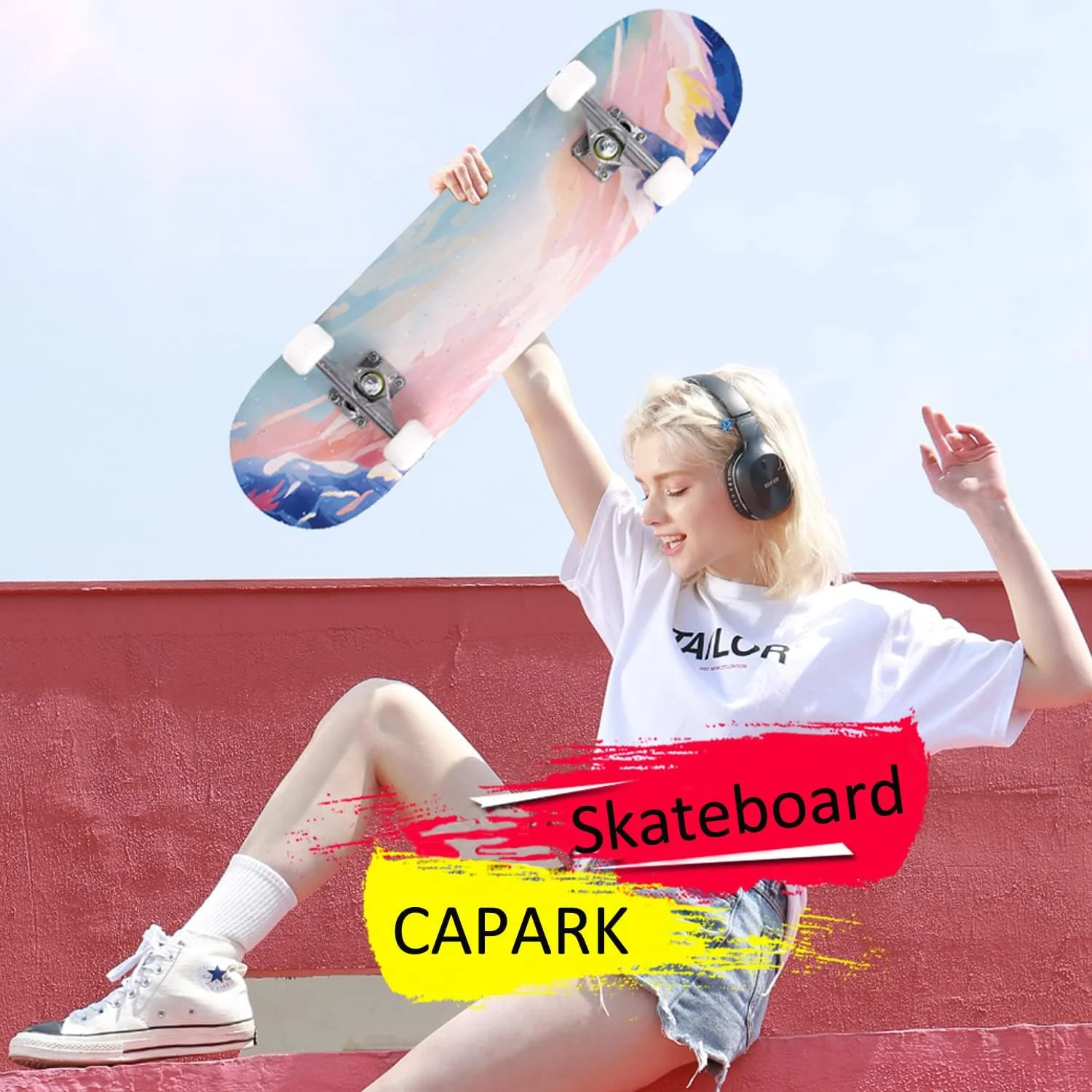 اسکیت بردهای CAPARK برای مبتدیان، بزرگسالان، جوانان، نوجوانان، کودکان، دختران و پسران، اسکیت بوردهای کامل حرفه ای 31 اینچی، 7 لایه افرا کانادایی، دو ضربه ای، مقعر، لانگ برد اسکیت بردهای CAPARK برای مبتدیان، بزرگسالان، جوانان، نوجوانان، کودکان، دختران و پسران، اسکیت بوردهای کامل حرفه ای 31 اینچی، 7 لایه افرا کانادایی، دو ضربه ای، مقعر، لانگ برد