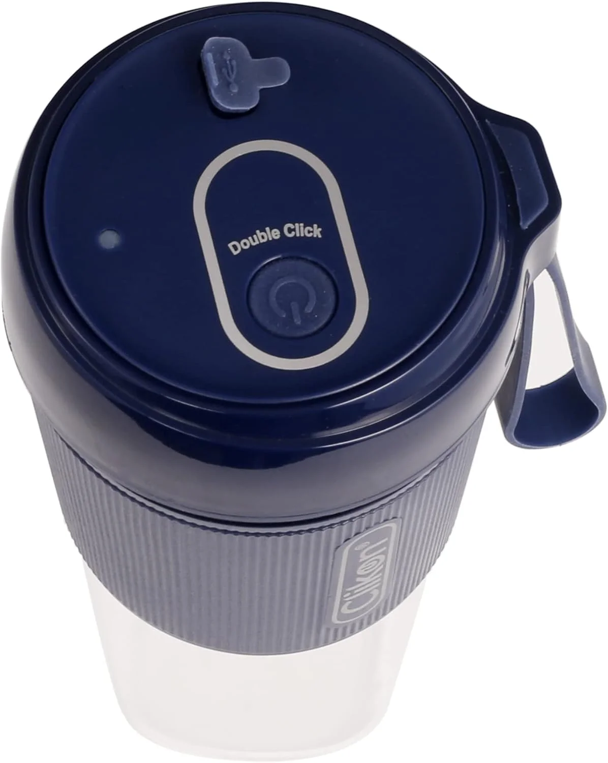 مخلوط کن قابل حمل کلیکون 300 میلی لیتر، تیغه های تیز استیل ضد زنگ، شیشه های پلی کربنات، سیستم قفل ایمنی، حمل آسان، 40 وات CK2645 (آبی)