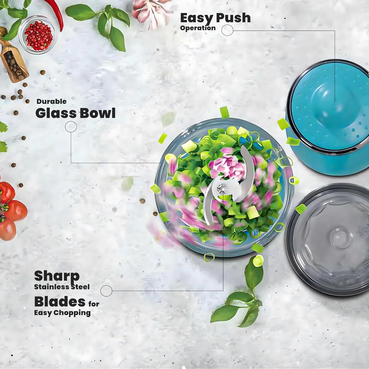 خردکن شیشه ای برقی کلیکون - غذاساز قدرتمند برای خرد کردن و مخلوط کردن آسان