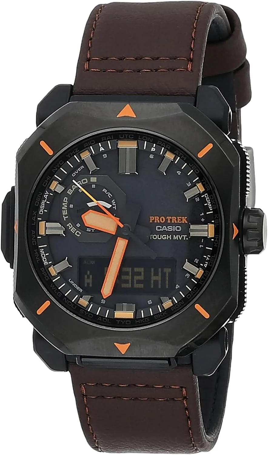 ساعت مچی کاسیو سری PRW6900BF | Pro Trek | ضد آب تا عمق 100 متر | کرنومتر 1/100 ثانیه | قطب نما/ ارتفاع سنج/ فشارسنج-دماسنج | Tough Solar Power/Atomic Timekeeping | کرنومتر 1-100 ثانیه | تایمر شمارش معکوس | ساعت جهانی