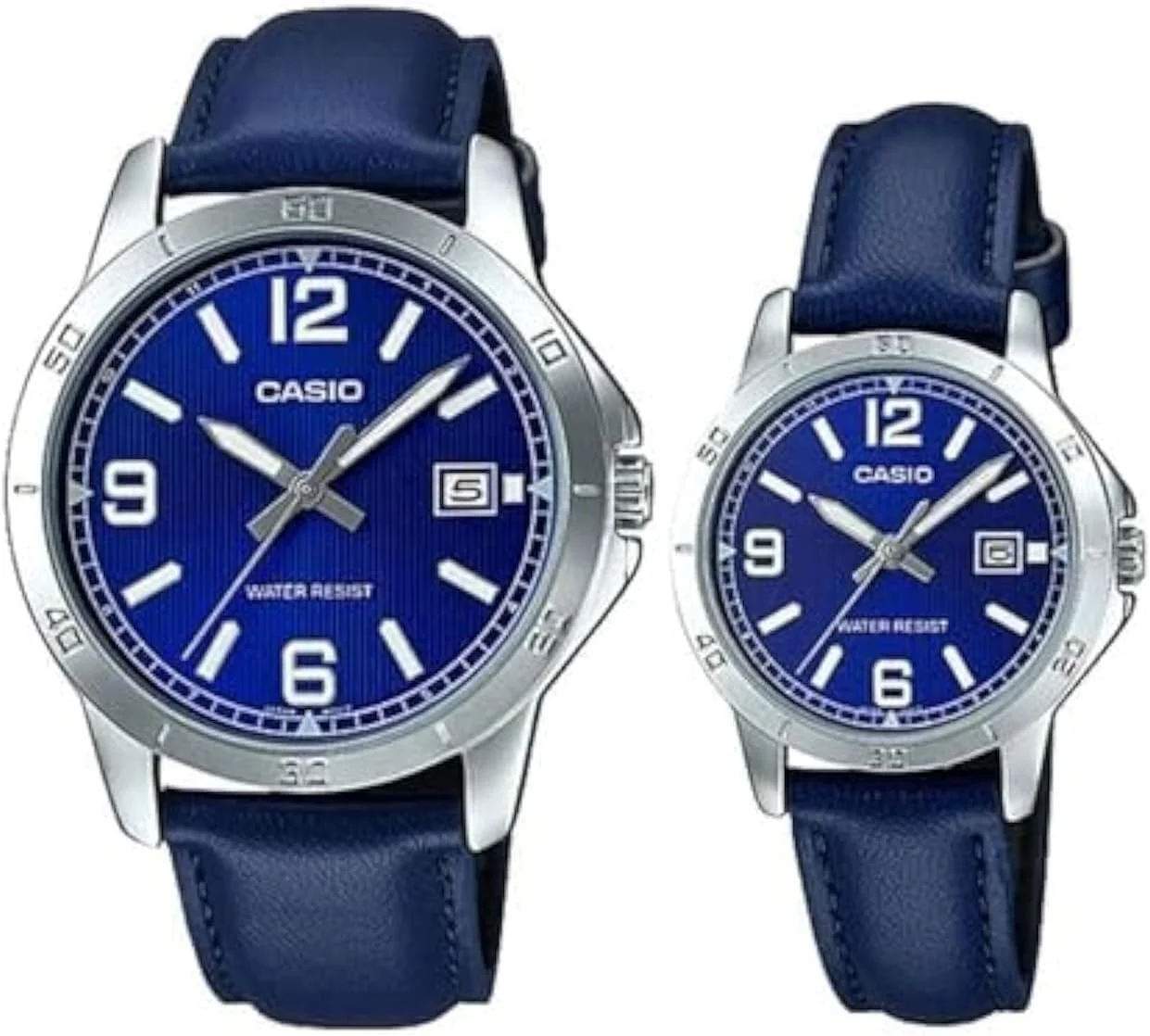 Casio MTP/LTP-V004L-2B Blue Leather Couple Watches