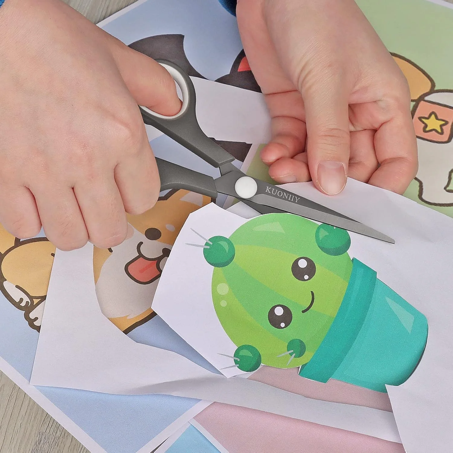 قیچی کوئونیی فوق العاده تیز با روکش تیتانیوم و دسته های نرم و راحت، قیچی چند منظوره 6.0 اینچ قیچی کوئونیی فوق العاده تیز با روکش تیتانیوم و دسته های نرم و راحت، قیچی چند منظوره 6.0 اینچ