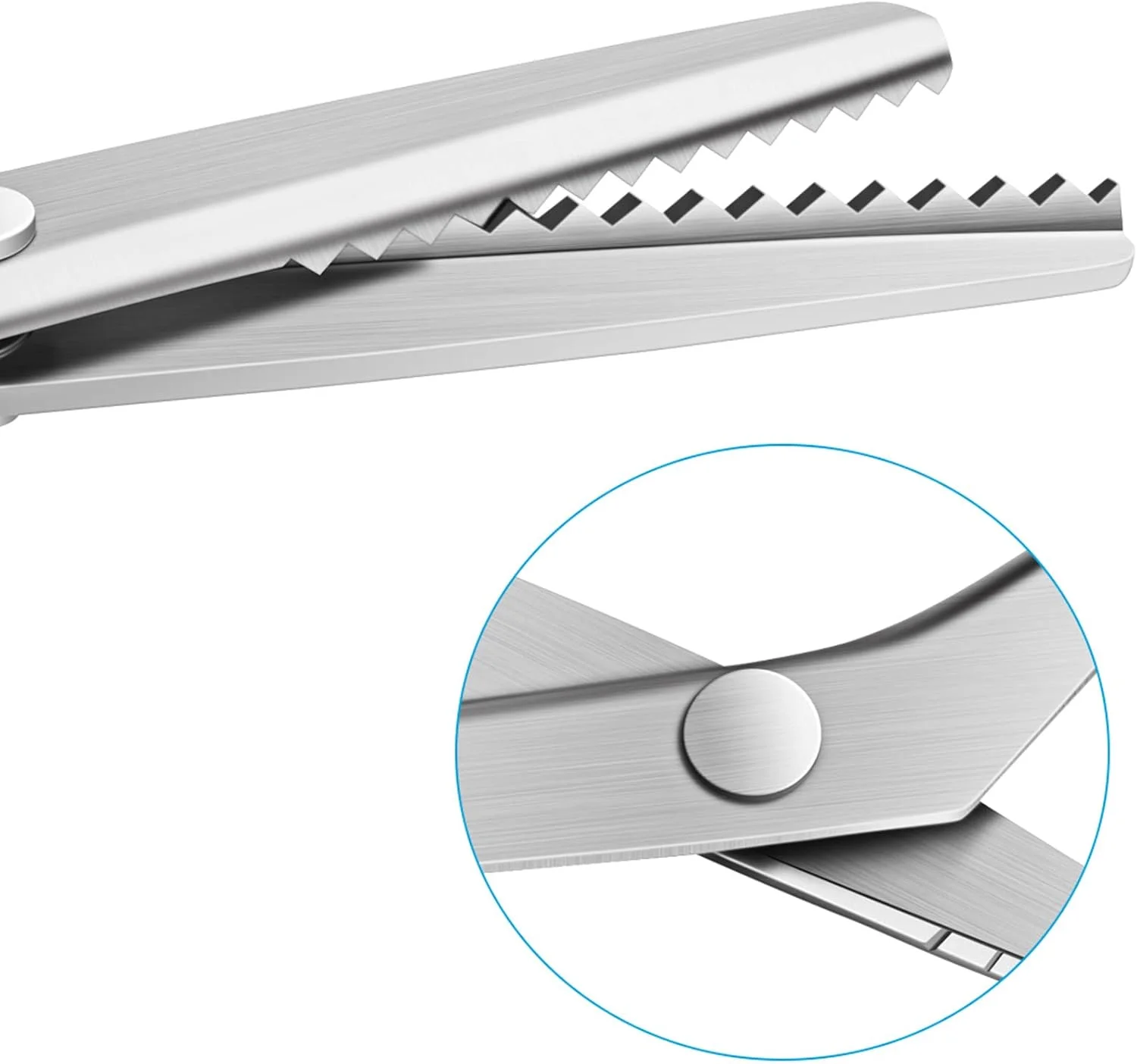 قیچی زیگزاگ کوونیی، دسته های راحت، مناسب خیاطی حرفه ای، برش زیگزاگی، 9 اینچ، قرمز مشکی