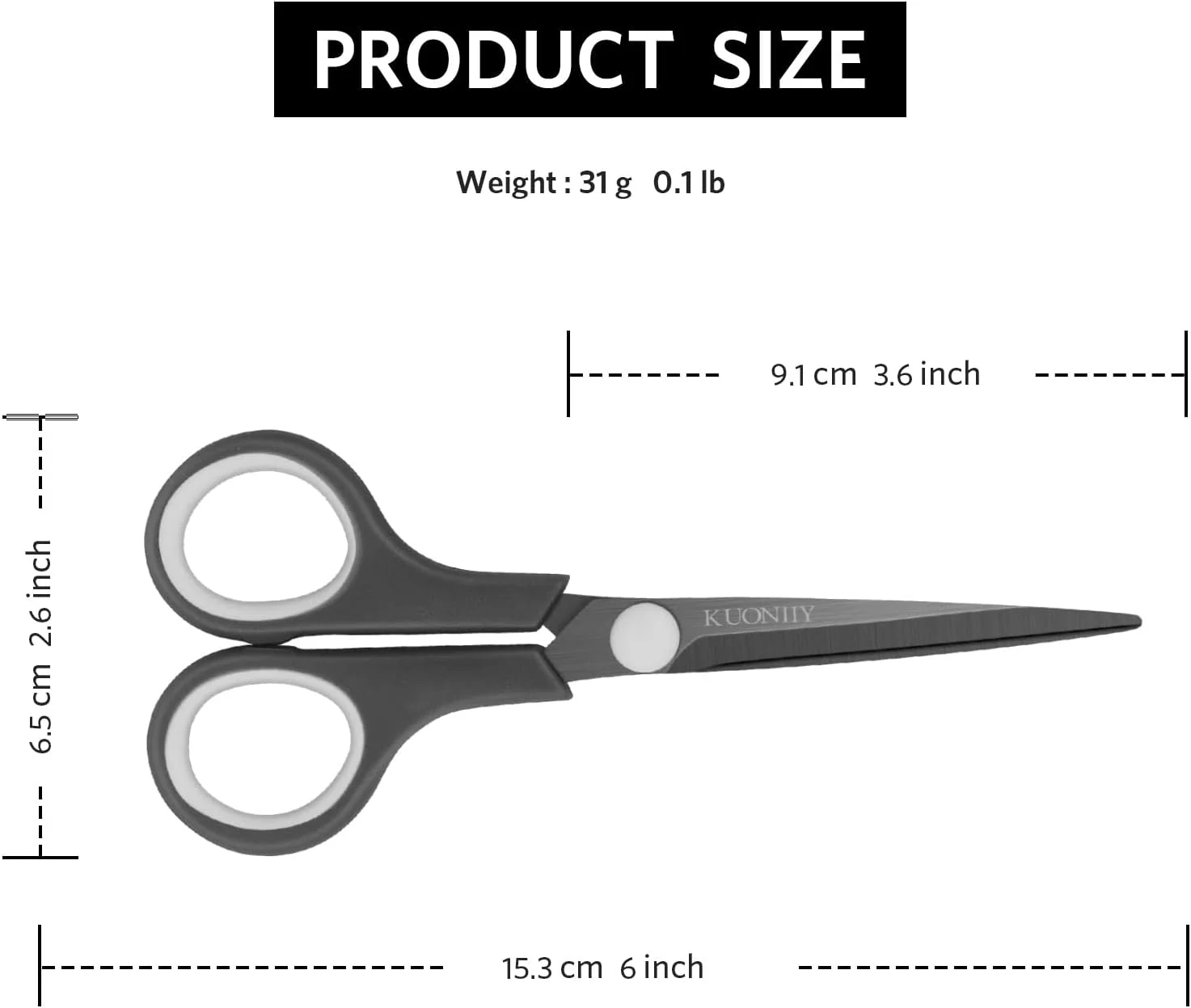 قیچی کوئونیی فوق العاده تیز با روکش تیتانیوم و دسته های نرم و راحت، قیچی چند منظوره 6.0 اینچ قیچی کوئونیی فوق العاده تیز با روکش تیتانیوم و دسته های نرم و راحت، قیچی چند منظوره 6.0 اینچ