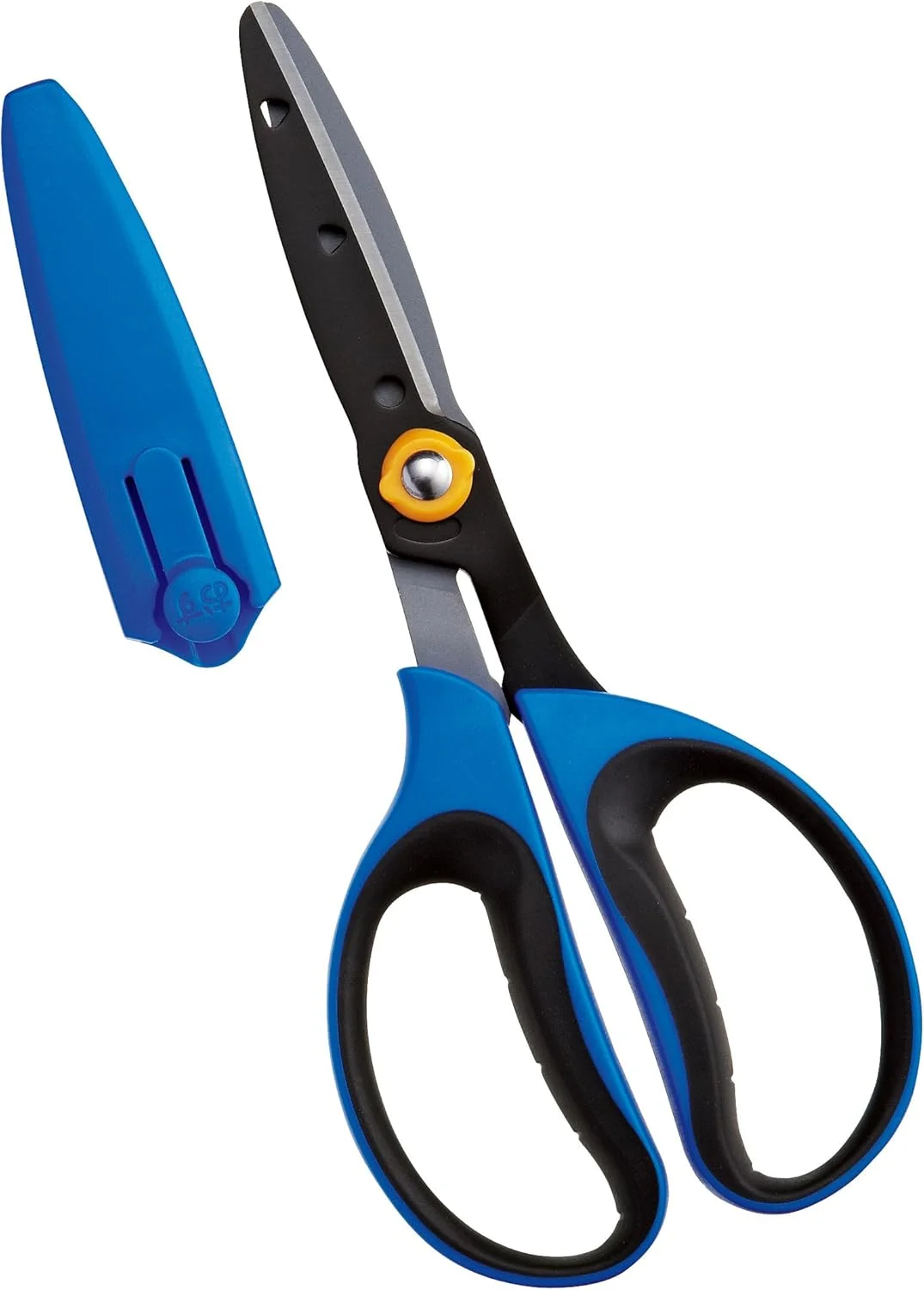 قیچی کاردستی کودکانه KUTSUWA STAD با سوراخ گرد برای برش چوب، آبی (SS106BL)