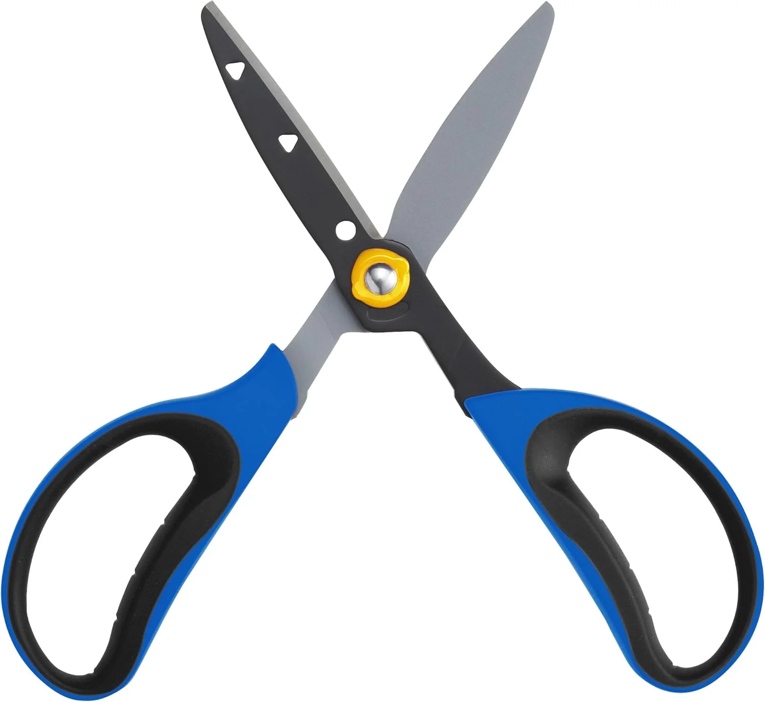 قیچی کاردستی کودکانه KUTSUWA STAD با سوراخ گرد برای برش چوب، آبی (SS106BL)