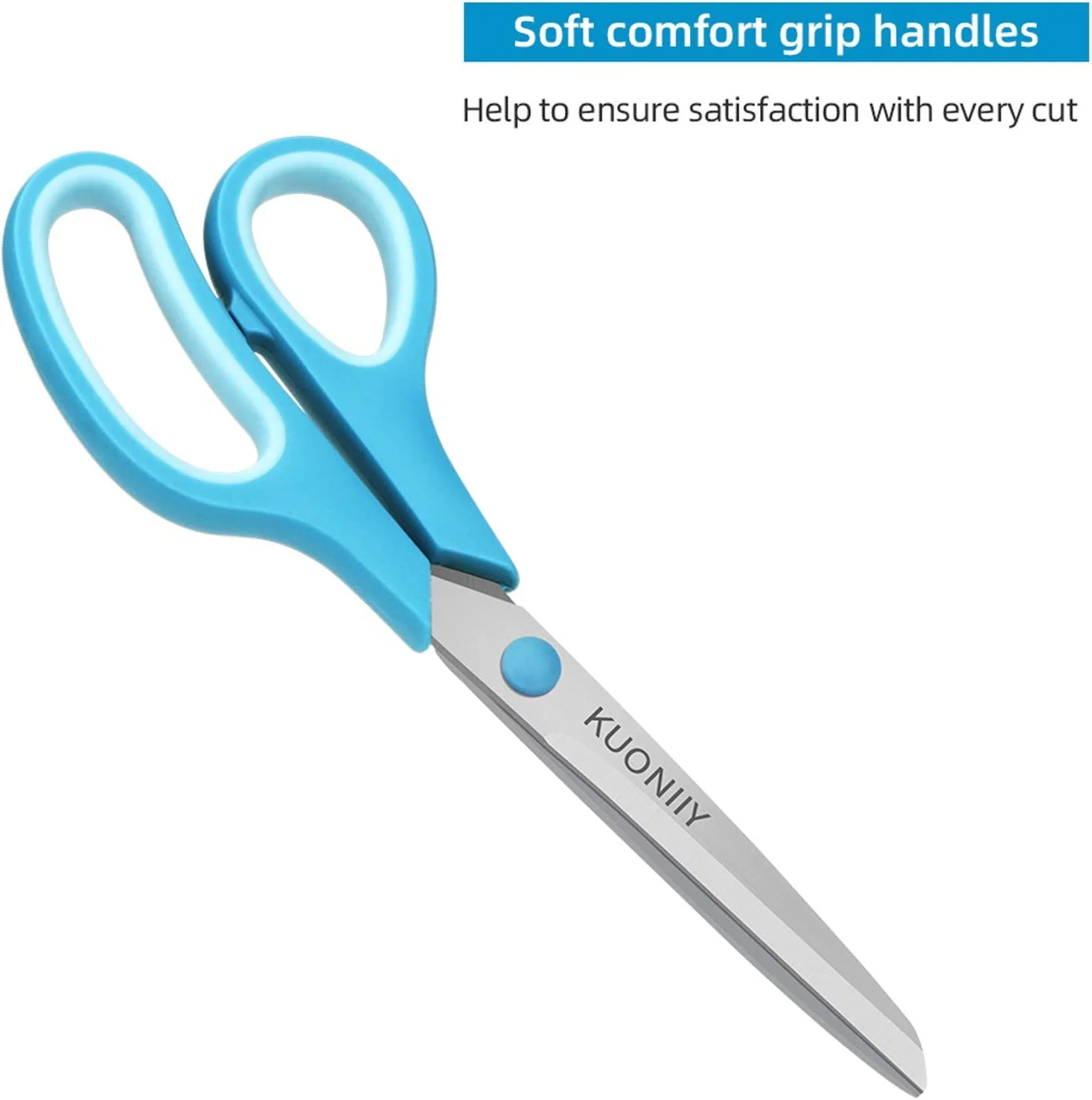 قیچی کوئونیی 8 اینچی با دسته نرم و راحت و تیغه های تیز، بسته 3 عددی