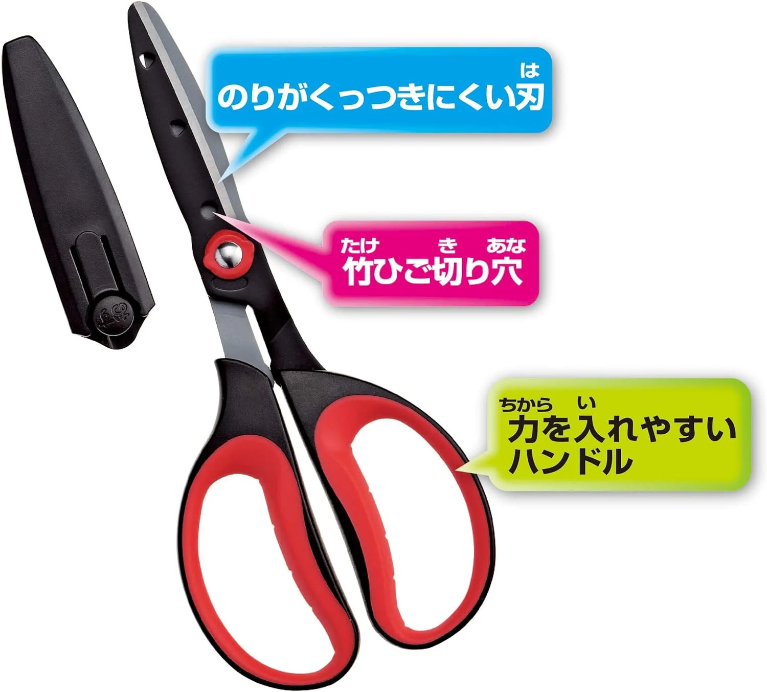 قیچی کاردستی کودکانه KUTSUWA STAD با سوراخ گرد برای برش چوب، آبی (SS106BL)