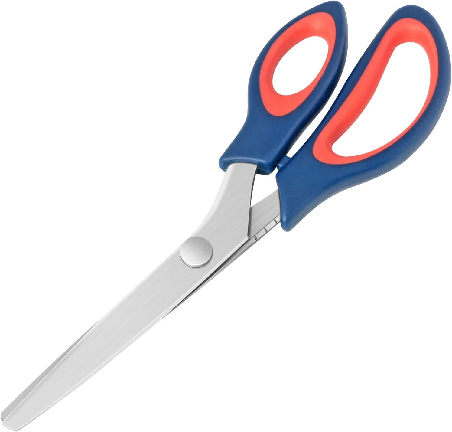 قیچی زیگزاگ KUONIIY، ست قیچی زیگزاگی، قیچی دندانه دار حرفه ای برای برش پارچه، مناسب برای خیاط، شامل قیچی زیگزاگ 9.4 اینچی، نخ چین 4.1 اینچی، آبی تیره قرمز قیچی زیگزاگ KUONIIY، ست قیچی زیگزاگی، قیچی دندانه دار حرفه ای برای برش پارچه، مناسب برای خیاط، شامل قیچی زیگزاگ 9.4 اینچی، نخ چین 4.1 اینچی، آبی تیره قرمز