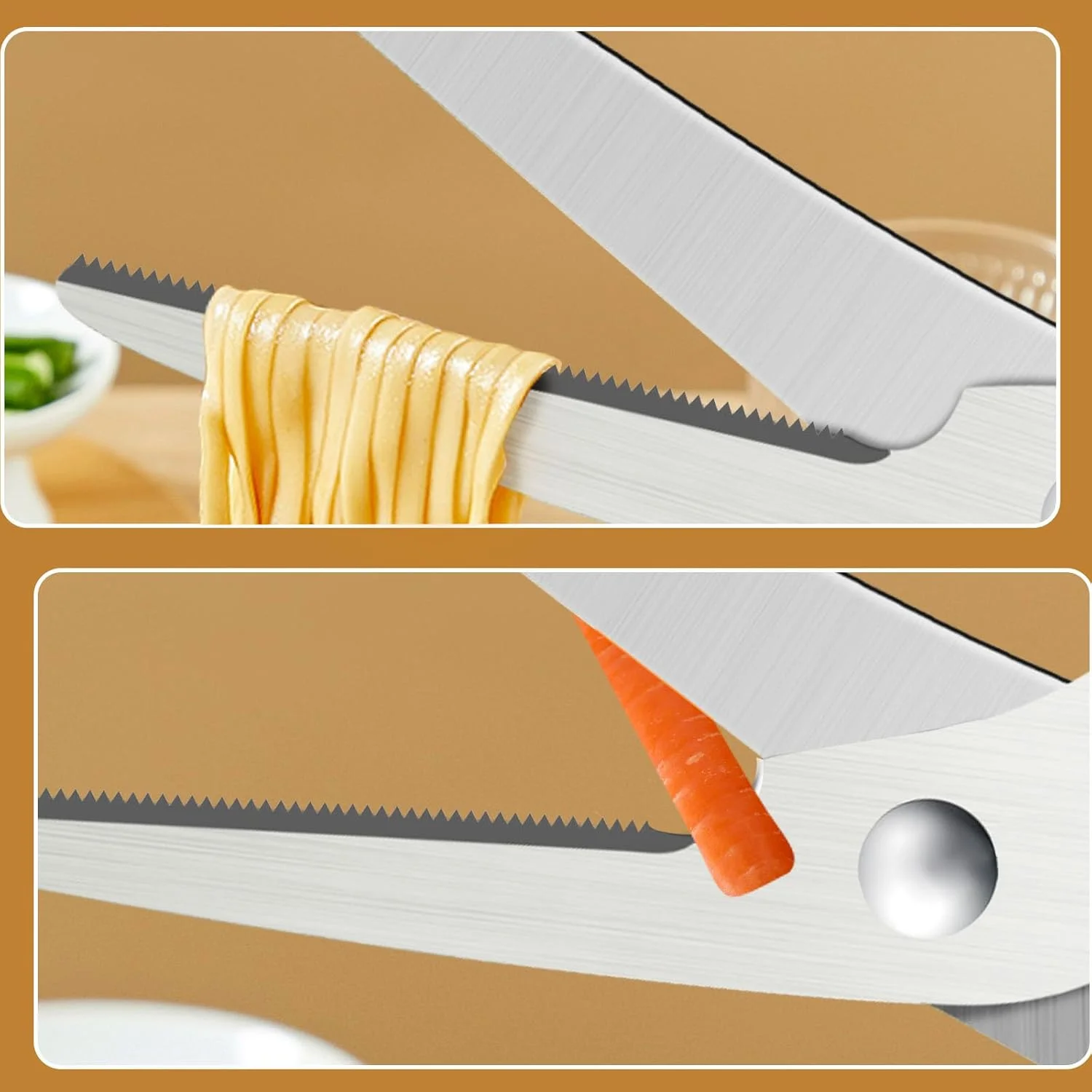 قیچی غذای کودک KUONIIY، قیچی آشپزخانه قابل حمل و بهداشتی با روکش ضد گرد و غبار و کیف مسافرتی