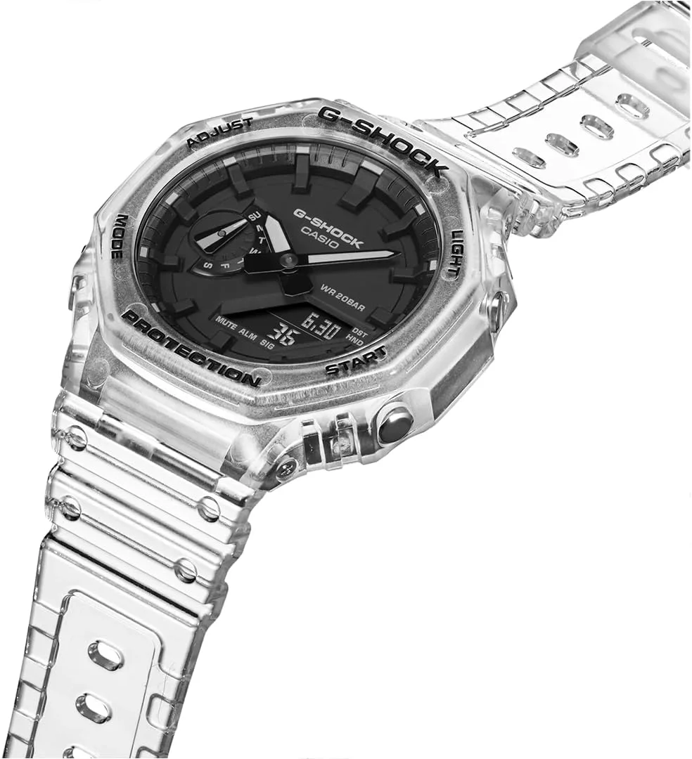 ساعت کاسیو جی-شاک کلاسیک اسکلتون مدل GA-2100SKE-7AER، مشکی ساعت کاسیو جی-شاک کلاسیک اسکلتون مدل GA-2100SKE-7AER، مشکی
