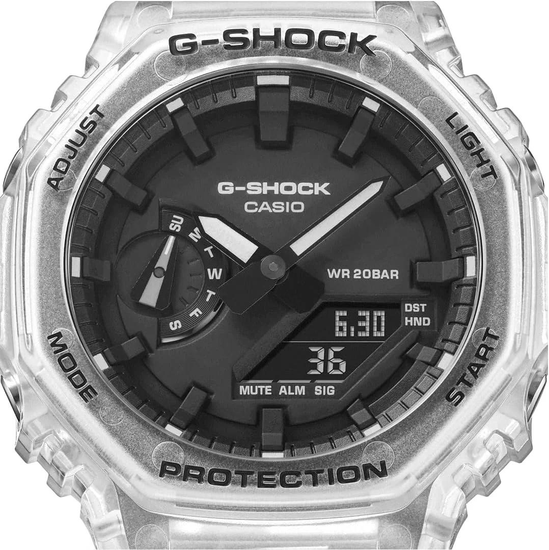 ساعت کاسیو جی-شاک کلاسیک اسکلتون مدل GA-2100SKE-7AER، مشکی ساعت کاسیو جی-شاک کلاسیک اسکلتون مدل GA-2100SKE-7AER، مشکی