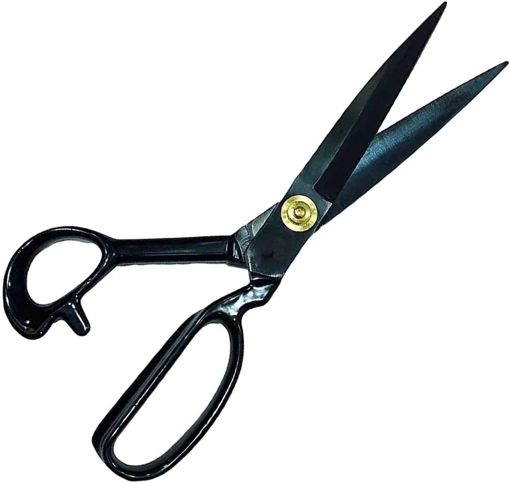 قیچی خیاطی JYC CREATIVE، قیچی حرفه ای خیاطی، قیچی کاردستی، قیچی در اندازه های مختلف، قیچی استیل ضد زنگ، قیچی برش پارچه، لوازم التحریر (26 سانتی متر، مشکی)