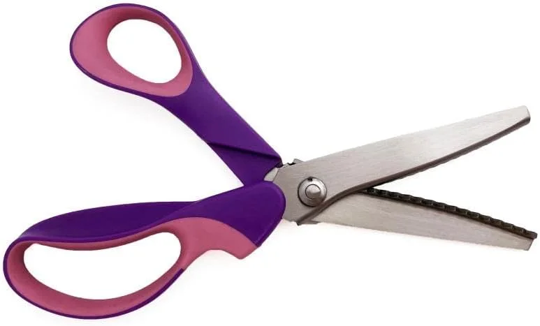 قیچی خیاطی JYC CREATIVE، قیچی حرفه ای خیاطی، قیچی کاردستی، در اندازه های مختلف، قیچی استیل ضد زنگ، قیچی لوازم التحریر، (5 میلی متر، بنفش)