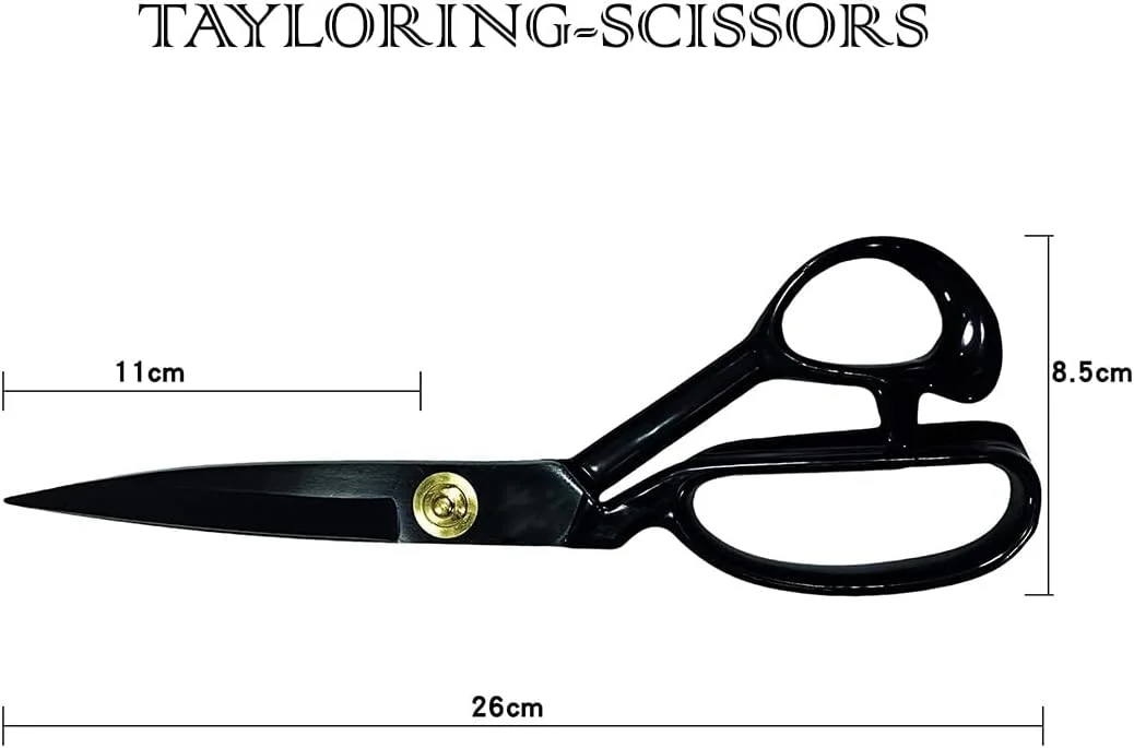 قیچی خیاطی JYC CREATIVE، قیچی حرفه ای خیاطی، قیچی کاردستی، قیچی در اندازه های مختلف، قیچی استیل ضد زنگ، قیچی برش پارچه، لوازم التحریر (26 سانتی متر، مشکی) قیچی خیاطی JYC CREATIVE، قیچی حرفه ای خیاطی، قیچی کاردستی، قیچی در اندازه های مختلف، قیچی استیل ضد زنگ، قیچی برش پارچه، لوازم التحریر (26 سانتی متر، مشکی)