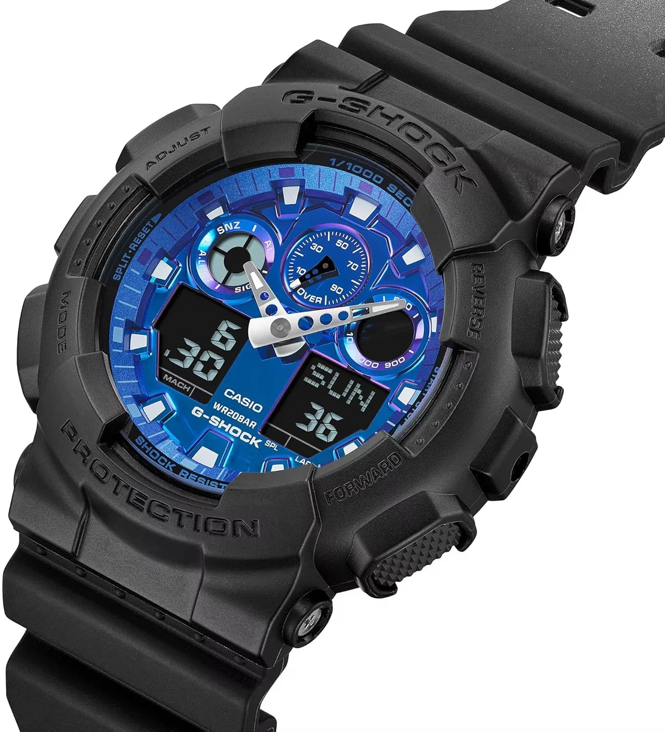 ساعت کاسیو: آبی مدل GA-100FL-1ADR ساعت کاسیو: آبی مدل GA-100FL-1ADR