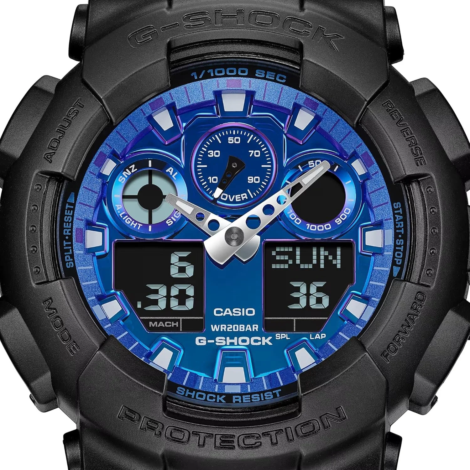 ساعت کاسیو: آبی مدل GA-100FL-1ADR ساعت کاسیو: آبی مدل GA-100FL-1ADR
