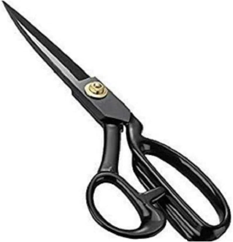 قیچی حرفه ای ممتاز JAGGER با دسته لاستیکی مناسب خیاطی، دوخت لباس، برش کاغذ (سایز 10 اینچ، مشکی)