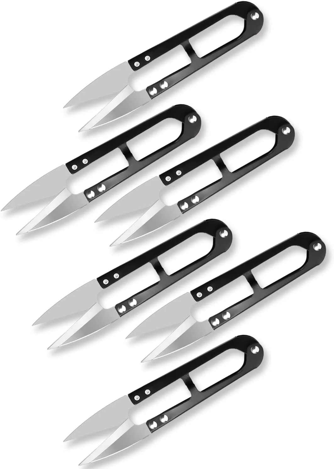 قیچی نخ چین هوملین 4.9 اینچی، قیچی خیاطی 6 عددی، نخ چین قیچی صنایع دستی، انبردست پیرایش گلدوزی برای دوخت، گیاهان کوچک، صنایع دستی، پروژه های DIY (رنگ تصادفی)