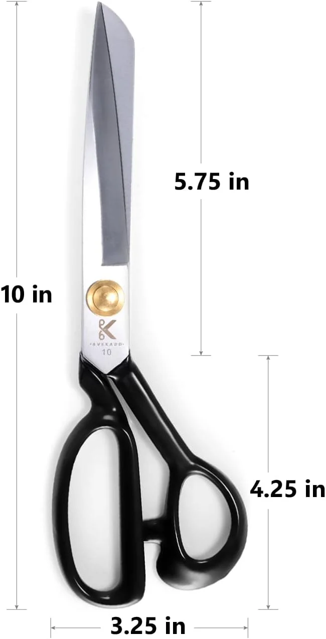 قیچی خیاطی سنگین هوملین، قیچی پارچه 10 اینچی، قیچی خیاطی تیز با فرآیند آبکاری الکتریکی، قیچی حرفه ای برای برش پارچه، چرم، کاغذ (سفید) قیچی خیاطی سنگین هوملین، قیچی پارچه 10 اینچی، قیچی خیاطی تیز با فرآیند آبکاری الکتریکی، قیچی حرفه ای برای برش پارچه، چرم، کاغذ (سفید)