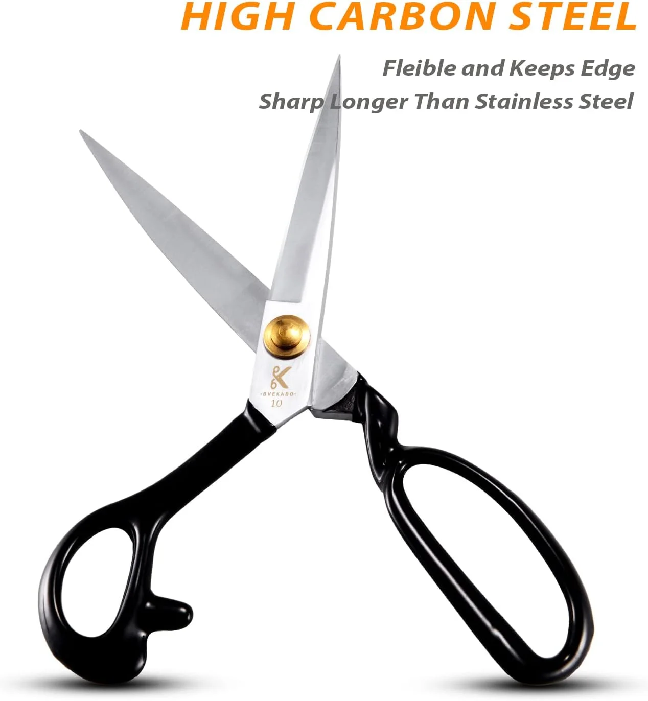 قیچی پارچه بری هملین مخصوص افراد چپ دست - 26.8 سانتی متر با روکش آبکاری شده، قیچی فولاد کربنی با کیفیت بالا، قیچی خیاطی برای برش پارچه، لباس، چرم، مواد خام (سفید) قیچی پارچه بری هملین مخصوص افراد چپ دست - 26.8 سانتی متر با روکش آبکاری شده، قیچی فولاد کربنی با کیفیت بالا، قیچی خیاطی برای برش پارچه، لباس، چرم، مواد خام (سفید)