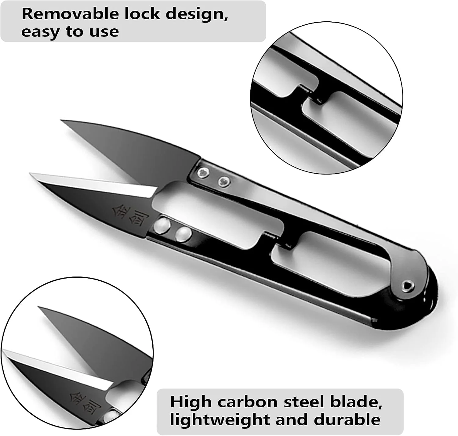 قیچی نخ چین Homlynn مدل U، بسته 3 عددی، قیچی های کوچک برای خیاطی، مناسب برای کارهای دستی و لوازم DIY قیچی نخ چین Homlynn مدل U، بسته 3 عددی، قیچی های کوچک برای خیاطی، مناسب برای کارهای دستی و لوازم DIY