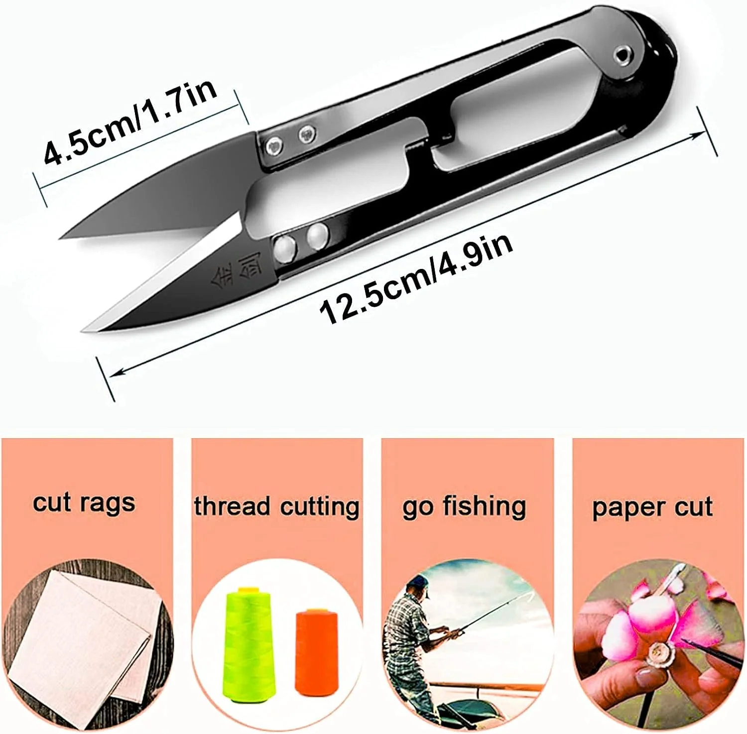 قیچی نخ چین Homlynn مدل U، بسته 3 عددی، قیچی های کوچک برای خیاطی، مناسب برای کارهای دستی و لوازم DIY قیچی نخ چین Homlynn مدل U، بسته 3 عددی، قیچی های کوچک برای خیاطی، مناسب برای کارهای دستی و لوازم DIY