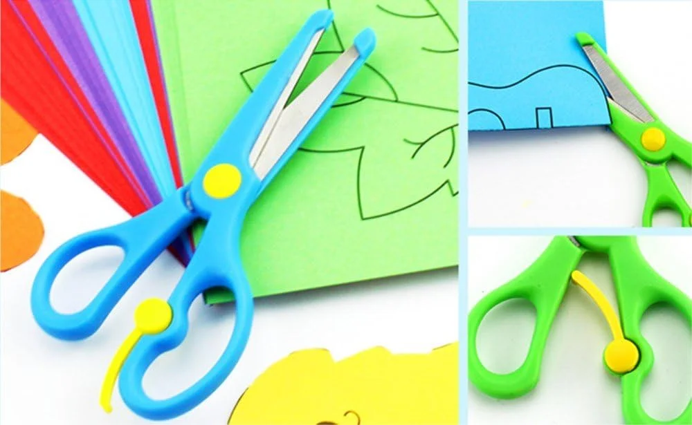 قیچی ایمنی کودک Honbay بسته 4 عددی، ابزار برش کاغذ و کاردستی قیچی ایمنی کودک Honbay بسته 4 عددی، ابزار برش کاغذ و کاردستی