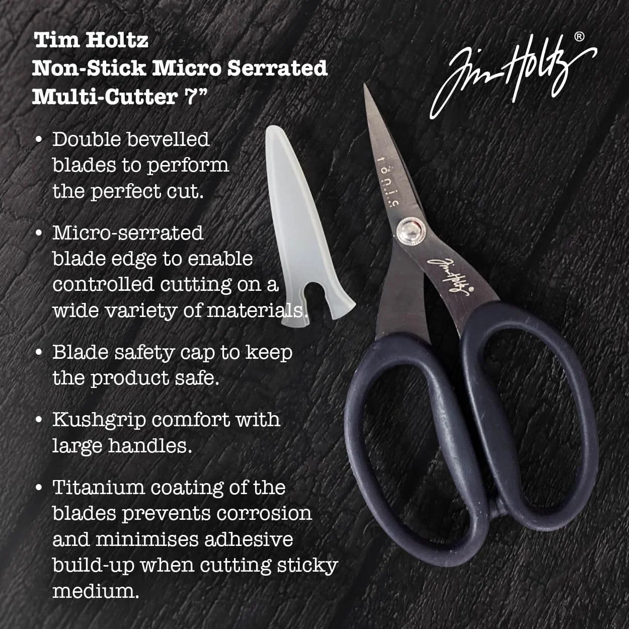 قیچی چند منظوره غیر چسبنده 7 اینچی Tim Holtz با لبه های میکرو دندانه دار – بسته 2 عددی – قیچی کاردستی با روکش تیتانیوم با دسته های Kushgrip و درپوش ایمنی، لبه میکرو دندانه دار برای برش دقیق قیچی چند منظوره غیر چسبنده 7 اینچی Tim Holtz با لبه های میکرو دندانه دار – بسته 2 عددی – قیچی کاردستی با روکش تیتانیوم با دسته های Kushgrip و درپوش ایمنی، لبه میکرو دندانه دار برای برش دقیق