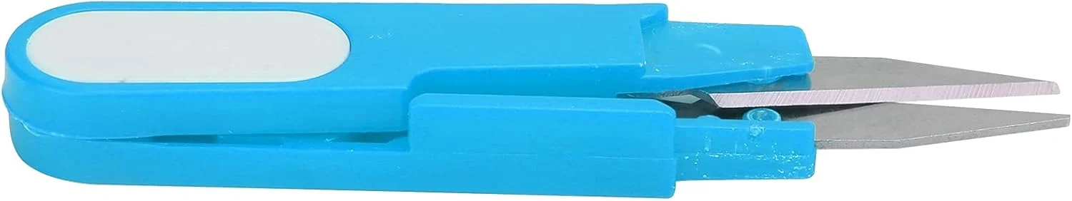 قیچی U شکل HOKVJ ابزار لوازم DIY، برشگر بخیه قوی و جمع و جور U شکل ایمن راحت قابل اعتماد فولاد ضد زنگ برای صنعت پوشاک (رنگ: آبی سرمه ای)