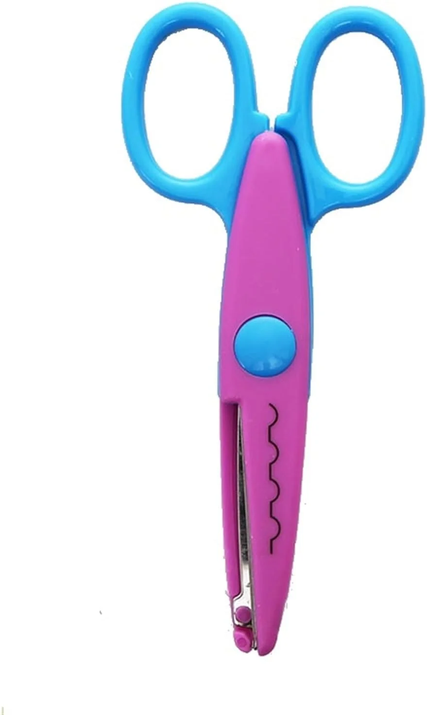 قیچی کوچک HODORE، قیچی توری با الگوی موجی، سر گرد کوچک، ابزار هنری، لوازم التحریر، قیچی کاردستی (رنگ: Hortelé)