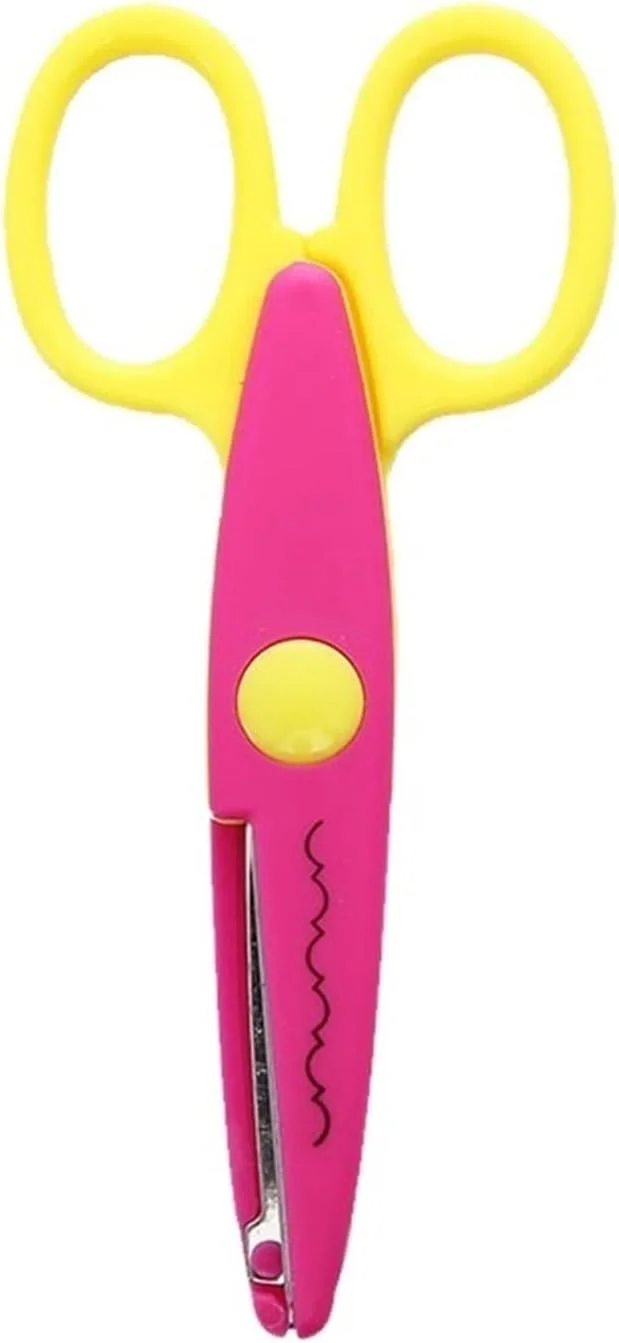 قیچی کوچک هودور، قیچی توری با طرح موجی، سر گرد کوچک، ابزار هنری، لوازم التحریر، قیچی کاردستی (رنگ: Hortel)