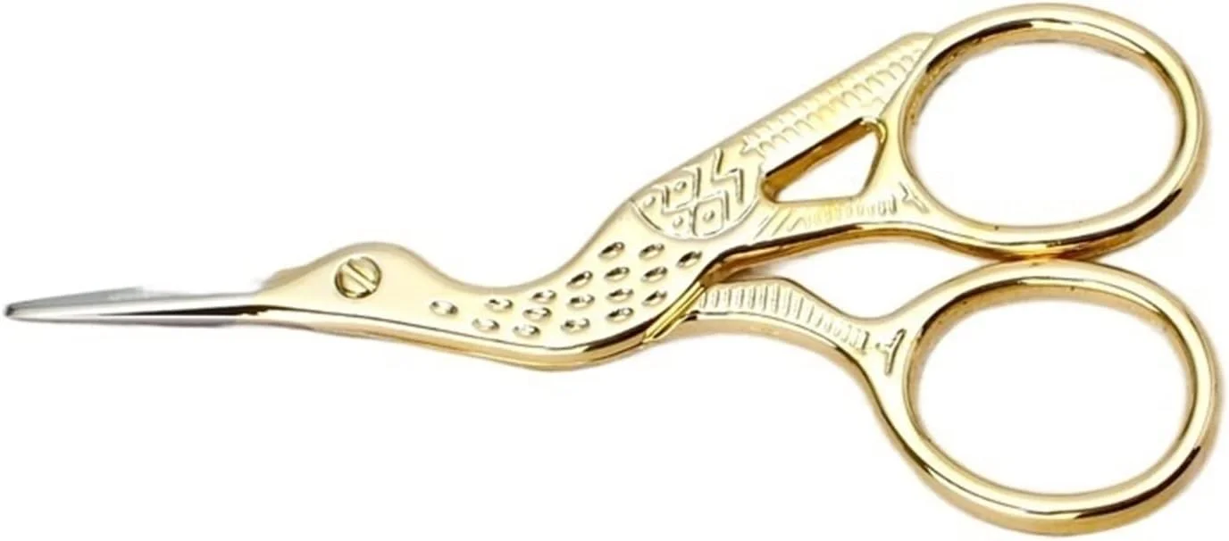 قیچی کوچک HODORE، قیچی خیاطی بادوام، قیچی کوچک گلدوزی و صنایع دستی، ابزار خانگی (رنگ: طلایی)