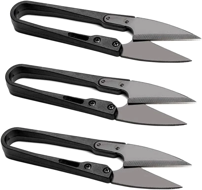 قیچی نخ خیاطی Hocansen، 3 عددی، 105 میلی متر، قیچی سیم چین، قیچی فنری کوچک، نخ بر U شکل برای گلدوزی، برش پارچه (JD)