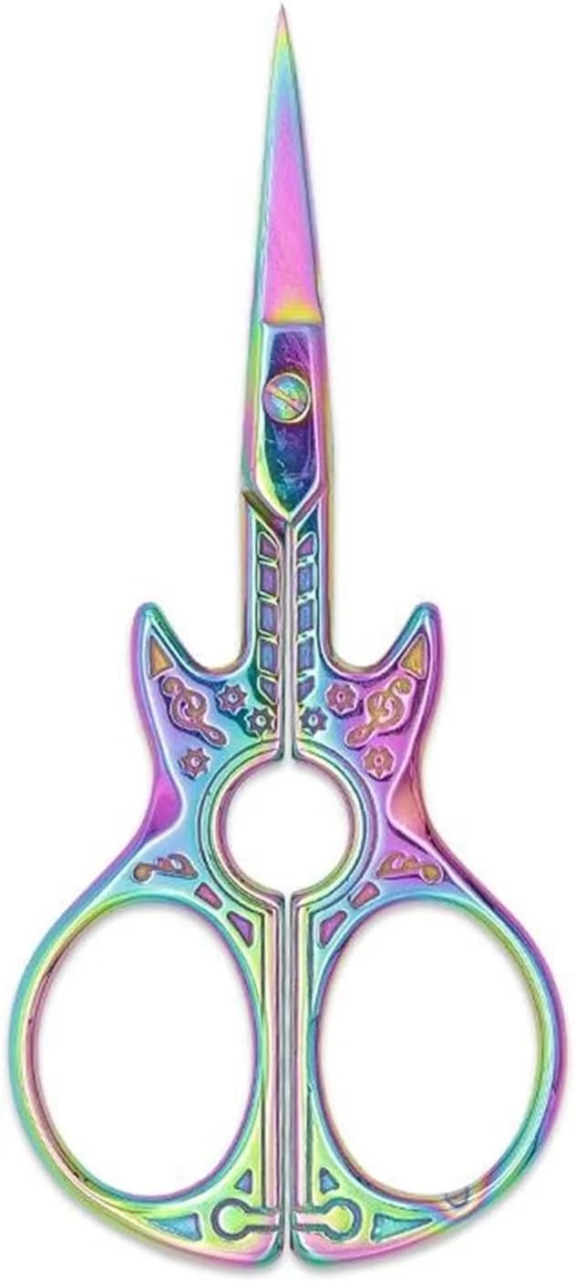 قیچی کوچک HODORE، قیچی طرح پروانه ای فولاد ضد زنگ، قیچی خیاطی، ابزار کاردستی گلدوزی (رنگ: Hortel)