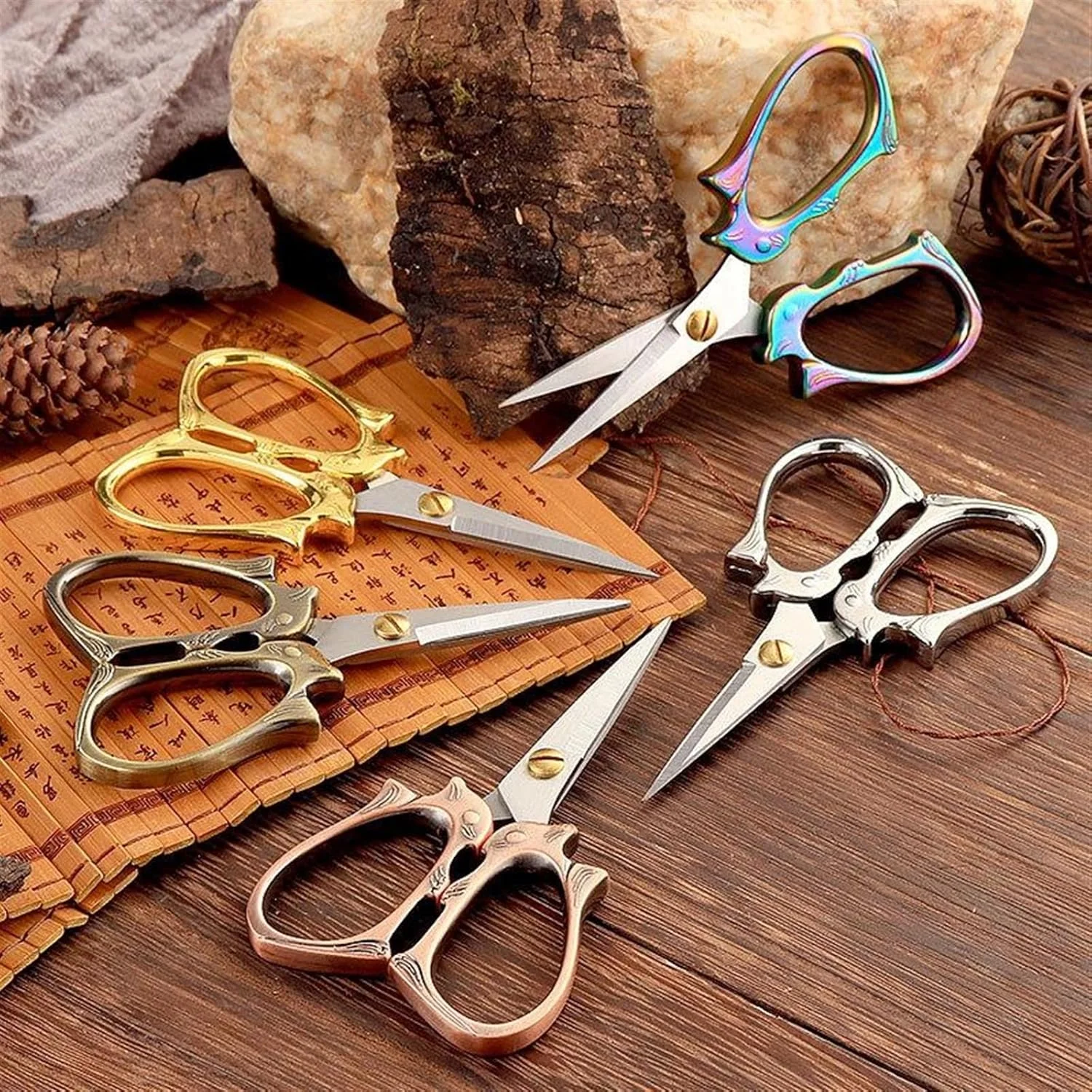 قیچی کوچک HODORE، قیچی طرح پروانه ای فولاد ضد زنگ، قیچی خیاطی، ابزار کاردستی گلدوزی (رنگ: Hortelé) قیچی کوچک HODORE، قیچی طرح پروانه ای فولاد ضد زنگ، قیچی خیاطی، ابزار کاردستی گلدوزی (رنگ: Hortelé)