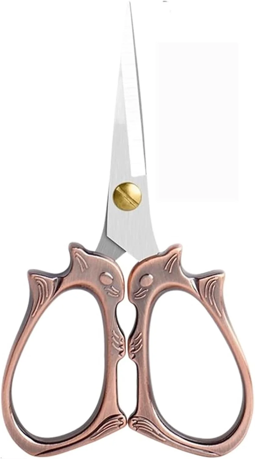 قیچی کوچک HODORE، قیچی طرح پروانه ای فولاد ضد زنگ، قیچی خیاطی، ابزار گلدوزی و صنایع دستی (رنگ: Hortel)