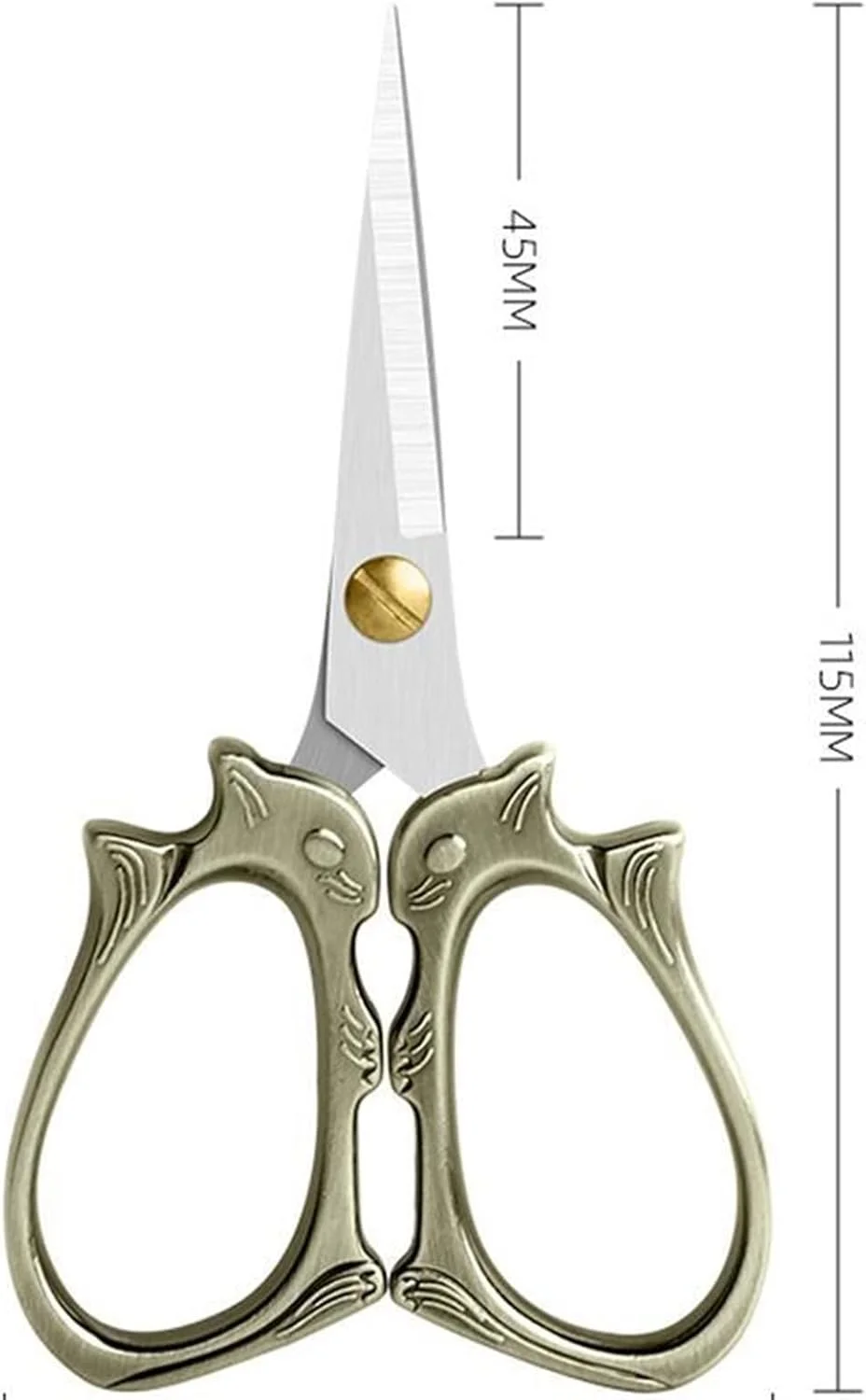 قیچی کوچک HODORE، قیچی طرح پروانه ای فولاد ضد زنگ، قیچی خیاطی، ابزار گلدوزی و صنایع دستی (رنگ: Hortel)