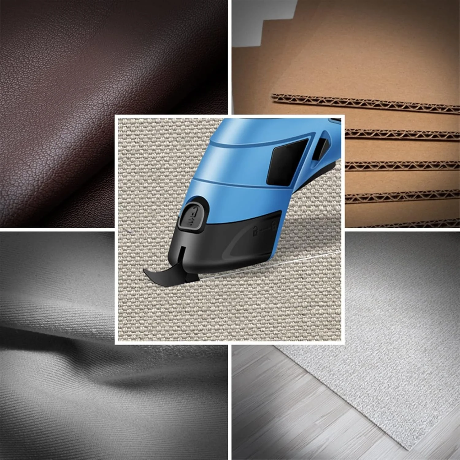 قیچی کوچک HODORE، قیچی پارچه برقی بدون سیم، مناسب برای برش فرش، پی وی سی و چرم