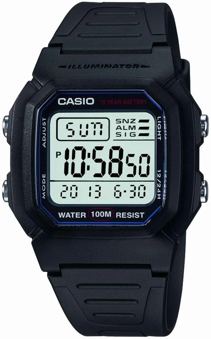 Casio Men's Watch - W-800H-1AVDF Grey Dial